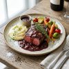 Beef Steak With Wine Sauce
