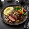 Beef Steak With Mushroom Sauce