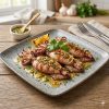 Grilled Squid With Garlic Butter