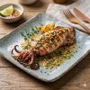 Grilled Squid With Garlic Butter