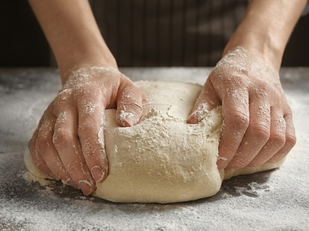 The Process of Making Banh Bao Skin